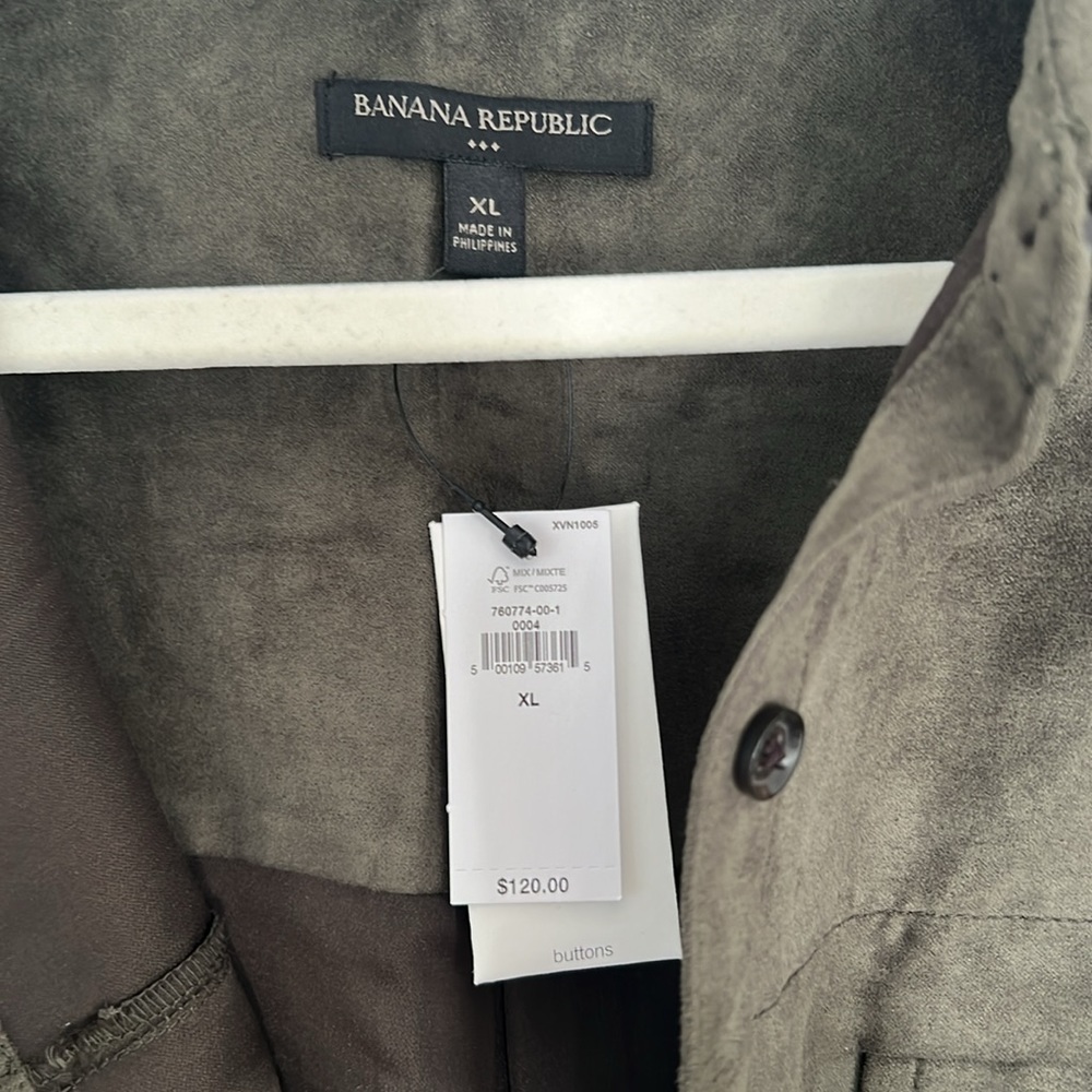 NWT Banana Republic suede green tie dress - Picture 4 of 5